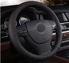 Universal Car Steering Wheel Cover Accessories PU Leather Auto Non-slip 15"/38cm