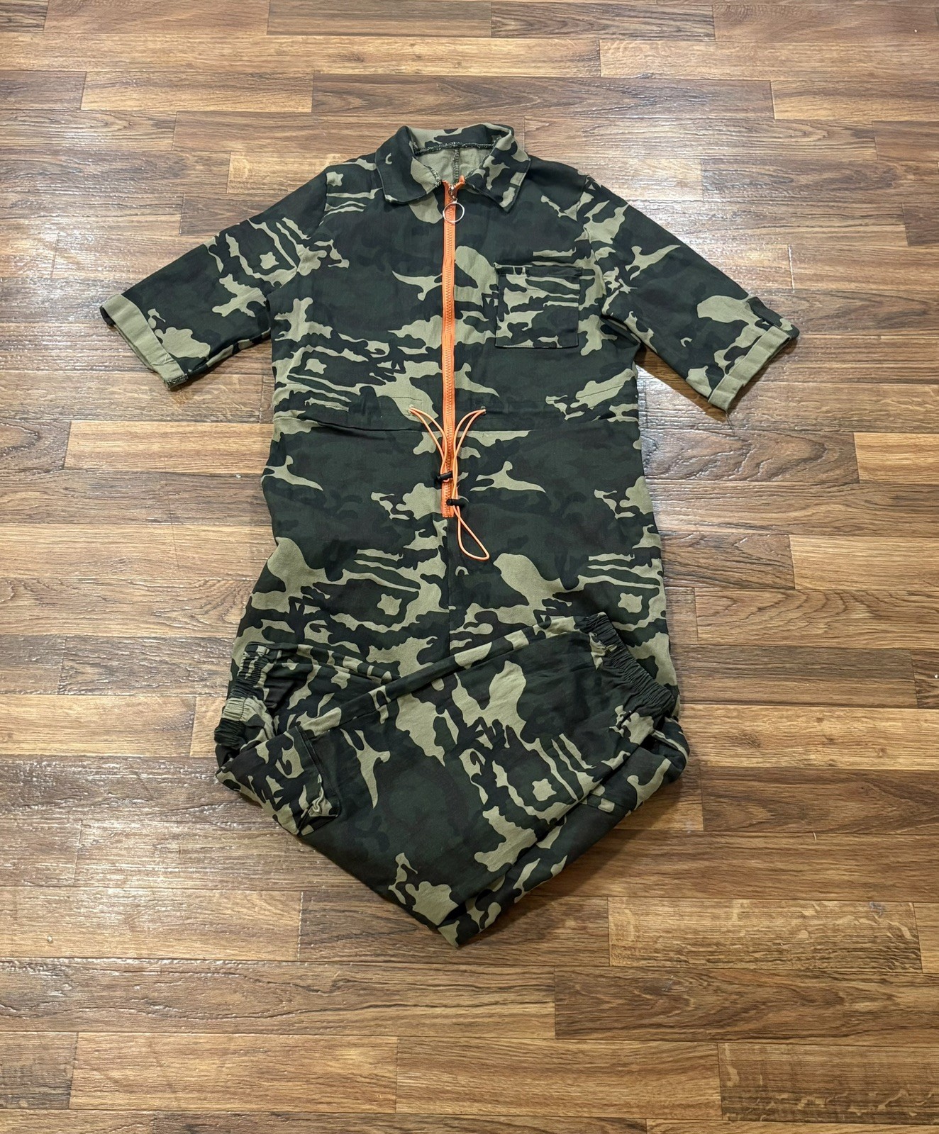 Women’s Camo Stretch Jumpsuit Size 3XL One Piece Casual Utility Outfit