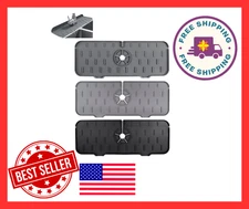 Kitchen Faucet Sink Splash Guard Silicone Drain Pad Faucet Water Catcher Mat