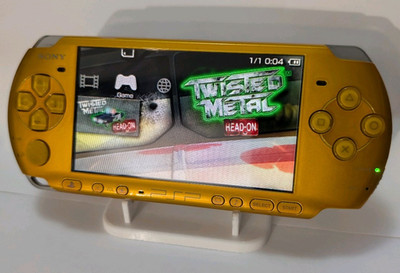 USA SELLER - Sony PSP-3000 Bright Yellow Region Free, UMD Working + NEW Battery