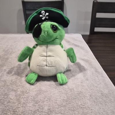 Fiesta Small Plush Turtle Stuffed Animal Green/White/Black Pirate Eye Patch