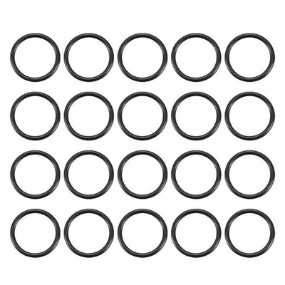 20Pcs Black Round Nitrile Butadiene Rubber   O-Ring 21mm OD 1.9mm Width  #zc