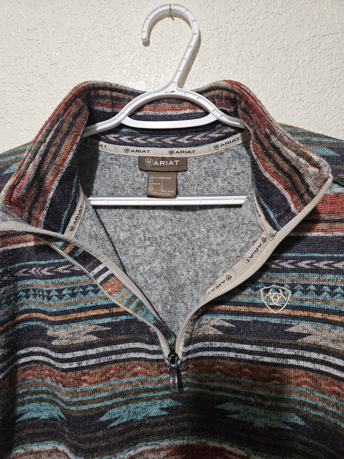 Polyester Blend Quater Zip Pullover Ariat Caldwel… - image 4