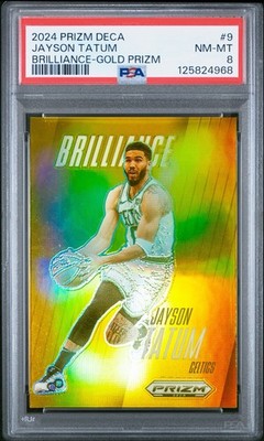 2024-25 Panini Prizm Deca - Brilliance Jayson Tatum #9 Gold Prizm /10