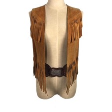 Vintage Genuine Leather Vest 60's / 70's Western