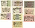 LOT 10 BANKNOTES GERMANY HYPERINFLATION WEIMAR REPUBLIC 1923 qFDS