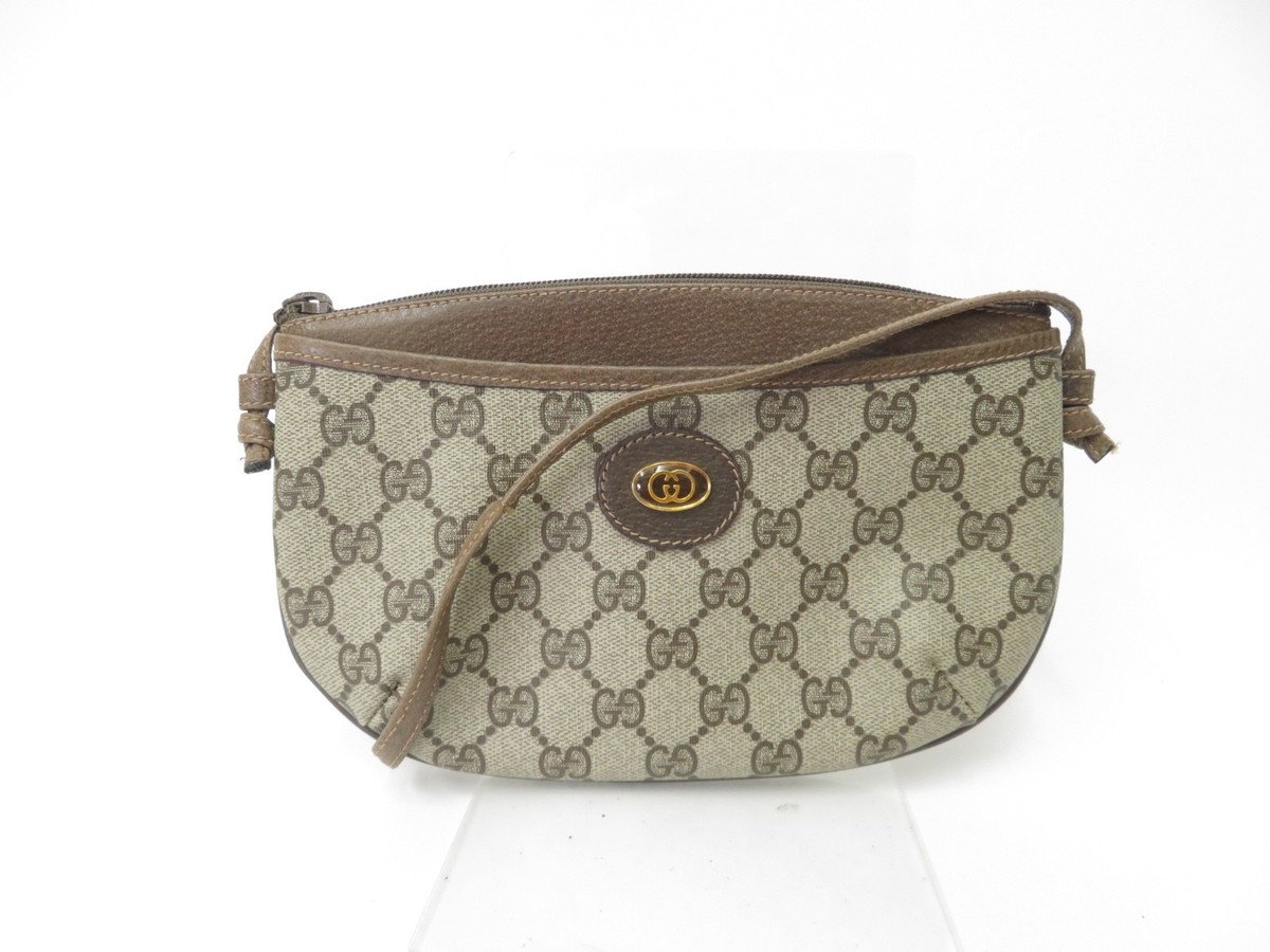 Vintage Gucci GG Supreme PVC Shoulder Messenger Bag Crossbody I