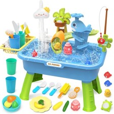 Kids Water Toy Kitchen Sink Toy Prtend Play Summer Indoor Activity Play Center