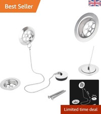 Classic Silver Bath Plug with Durable Chain and Waste Assembly for Stylish Baths