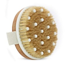 Dry Brushing Body Brushes- Round Exfoliating Brush for Cellulite and Lymphati...