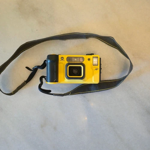 Minolta Weathermatic Dual 35 Yellow Auto-Focus Point & Shoot 35mm Film Camera
