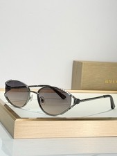 Bottega Veneta BV5025S Silver Oval Sunglasses Gray Gradient Lens 57-15-145