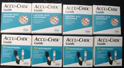 8x50 Accu-Chek Guide Teststreifen und 200+4 Fastclix Lanzetten Blutzuckermessung