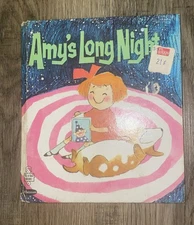 VINTAGE 1970 TELL-A-TALE BOOK- AMY'S LONG NIGHT BY NANCY GARBER