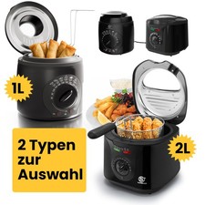 SUPERLEX Mini Friteuse Elektrische Fritteuse Fritöse Frittöse mit öl 1/2L 1300W