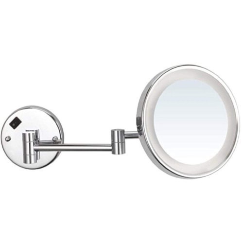 AR7703-CR-3x Glimmer Round Wall Mounted 3x Magnification Makeup Mirror with L...