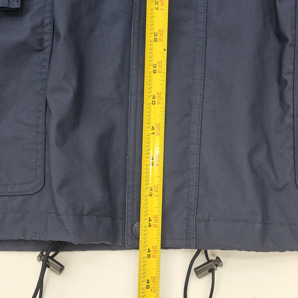 Chaqueta Eddie Bauer EBTEK, GORE-TEX, 2XL Vintage Cremallera Completa Con Capucha, Abrigo Azul Marino Foto 3 de 4