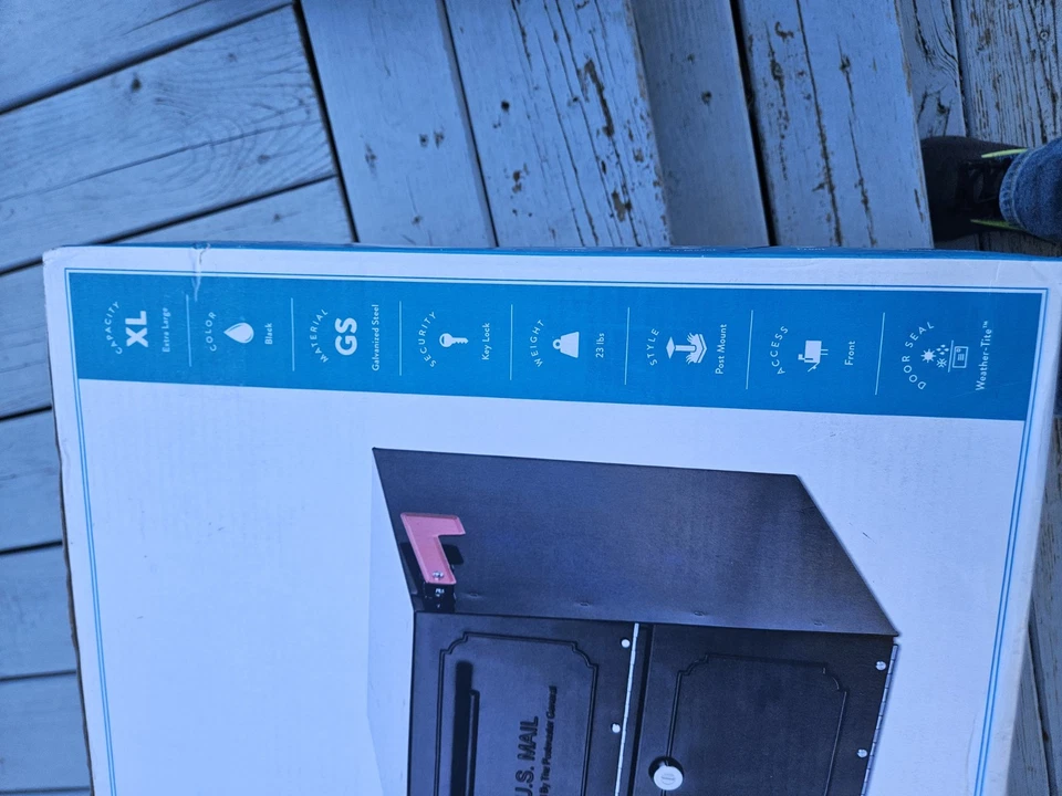 Architectural Mailboxes Oasis Classic Galvanized Black Steel Locking Mailbox - Image 3 of 4