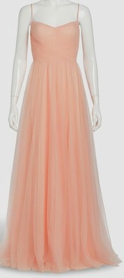 Vera Wang Bride Women's Pink Gabil Tulle Sleeveless Gown Dress Size 18