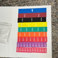 51-Piece FOAM Fraction Tiles Educational Manipulatives Set Multicolor Homeschool