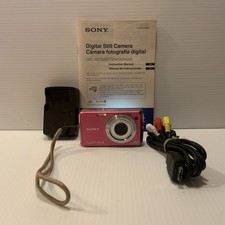 Sony Cyber-Shot DSC-W220 12.1 MP Digital Camera 4x Optical Zoom Pink Read