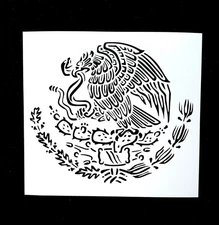Mexican Flag Eagle Reusable Stencil