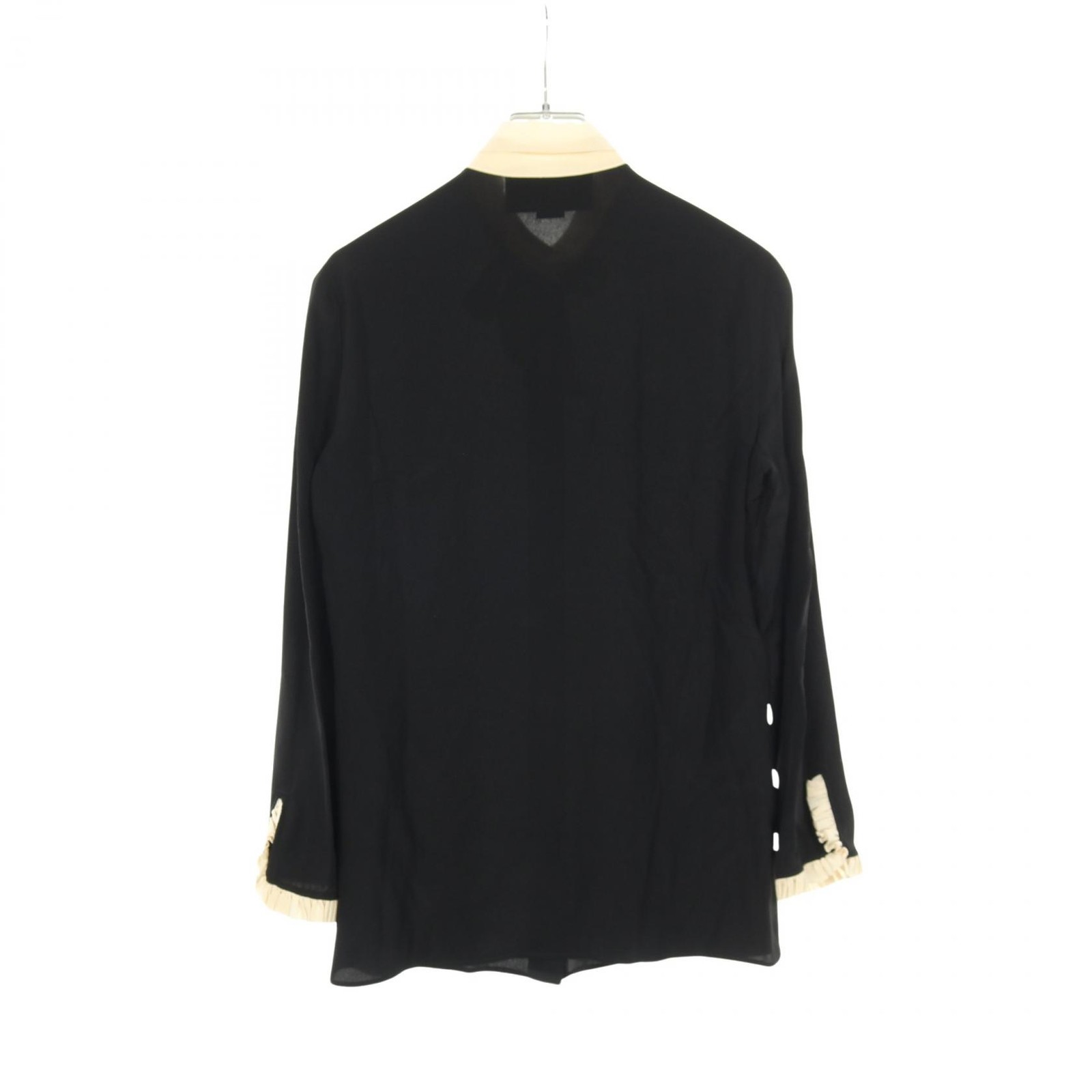 GUCCI Interlocking G Button blouse #36 454688 sil… - image 2
