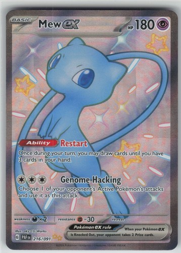 Mew ex Pokemon TCG SV: Paldean Fates 216/091 NM