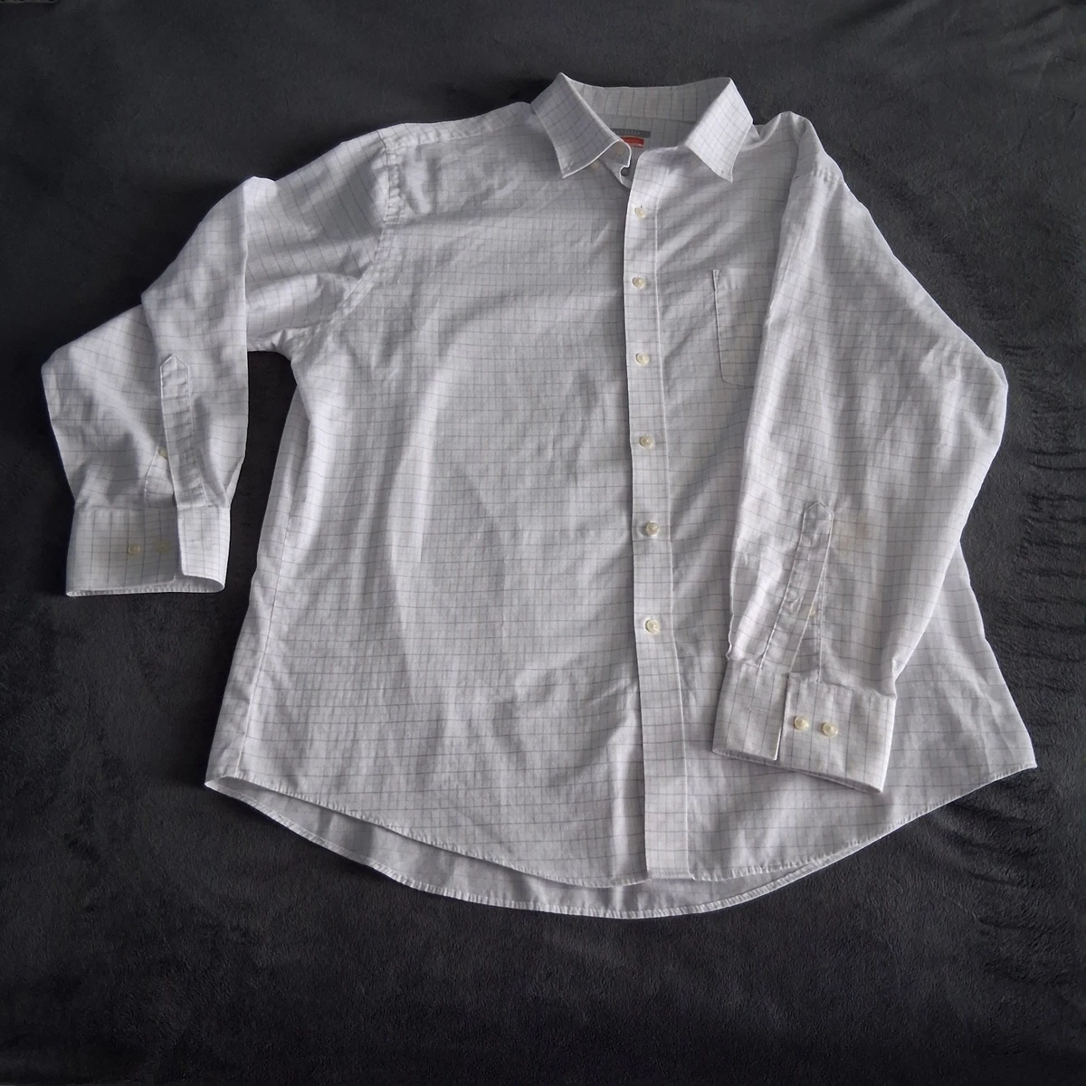 van heusen white satin stripe dress shirt NEW MEN 2 PACK VAN HEUSEN PURITAN LONG SLEEVE DRESS SHIRT SZ 151/2 CREAM WHITE