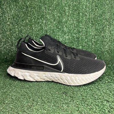 Nike React Infinity Run Flyknit Breathable Lightweight Sneaker Black Mens Sz 11