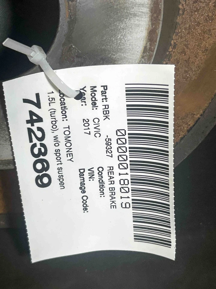 Fits 2016-21 Honda Civic Rear Brake OEM:42510TBAA00 - Изображение 2 из 3