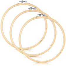 3 Pieces Embroidery Hoops, 12 inch Bamboo Frame Circle 12IN, 3 PCS,