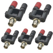 5pcs BNC Female Jack To Dual Banana Female Jack RF Adapter Coaxial Connector, BN