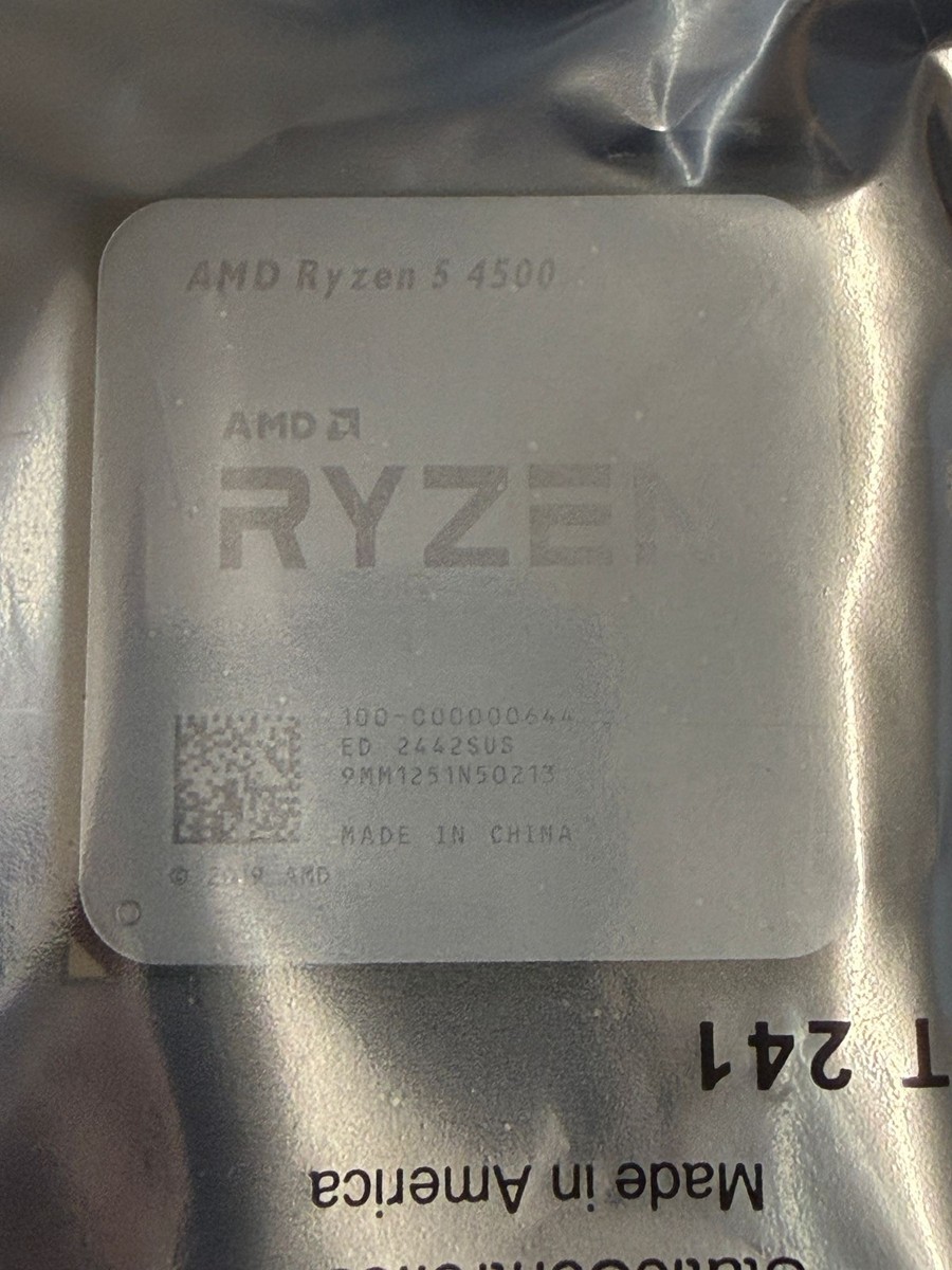 AMD Ryzen 5 4500 3.6 GHz Socket AM4 Hexa-Core Processor (100
