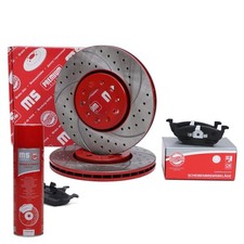 Bremsscheiben + Bremsbeläge + Bremsenreiniger vorne für SEAT IBIZA IV; VW POLO