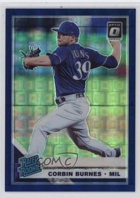 2019 Panini Donruss Optic Blue Pandora Prizm /99 Corbin Burnes Rookie RC 1p00
