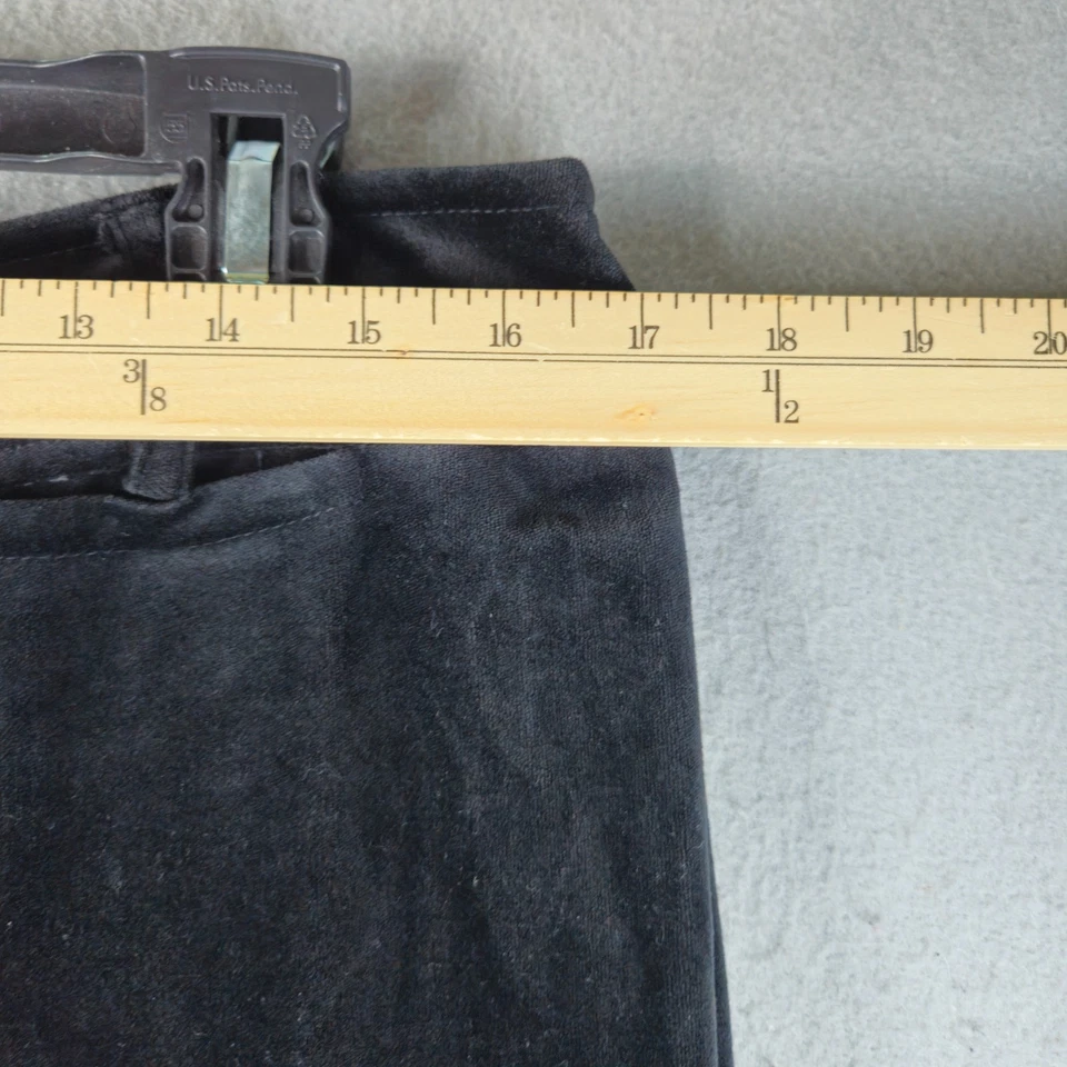 Calça Ann Taylor LOFT Veludo Feminina 10 Preta Bootcut Ann Fit Festa Elástica - Imagem 3 de 4