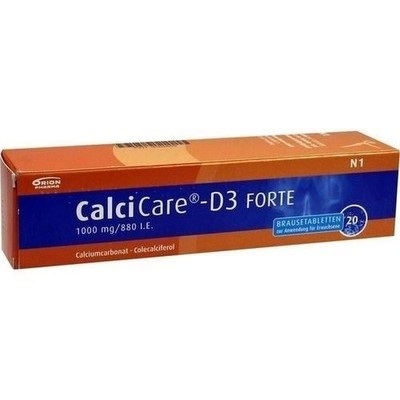3x CALCICARE D3 forte Brausetabletten 20 ST PZN 9302659