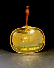 Antique Luxury 24K Gold Plated Silent Butler Crumb Catcher Hinged Lid 10x7.5x2.3