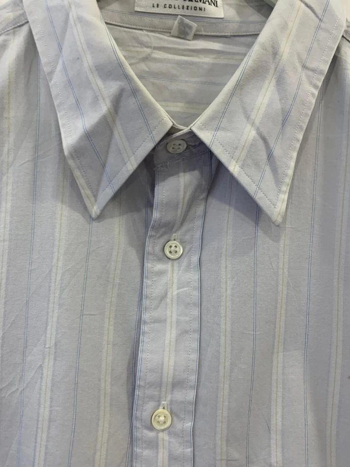 Giorgio Armani Le Collezioni Men’s Dress Shirt Striped Button-Up XL/XXL #C2 - Image 4 of 4