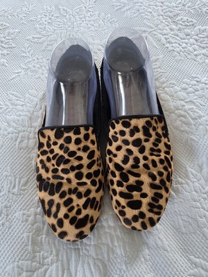 Birdies the Starling Leopard Print Loafer sz 7.5 Women Slip on Flat Calf hair