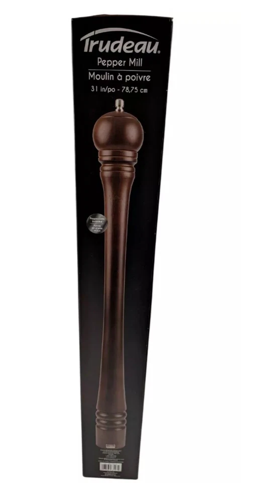 Molinillo de pimienta de madera Trudeau restaurante molinillo profesional gigante largo 31 pulgadas 78 cm Foto 3 de 3