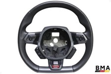 Lamborghini Huracan Front Black Leather Steering Wheel Assembly 2015 - 2019 Oem