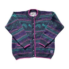 Silvy Cardigan Women In Mohair Wool Vintage 80S Made In Italy Size