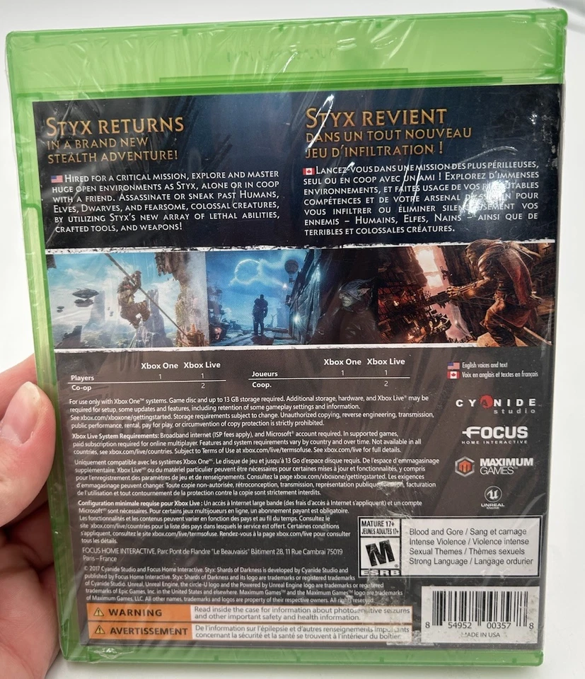 STYX: Shards of Darkness (Microsoft Xbox One, 2017) Fantasy Survival NEW - Image 2 of 4