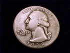 1938-P  Washington Quarter, Very Good Grade.