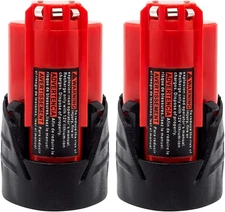 Battery Replacement for Milwaukee M12 12v: Batteries 4.0 ah 2 pack 