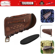 TOURBON Leather Recoil Pad Rifle Butt Cover Fit Henrry Ruger .22 LR Ammo