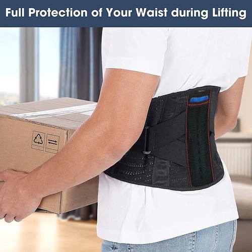 Medical Lumbar Support Belt For Lower Back Pain Relif Spine Brace Protector UK - Picture 6 of 22