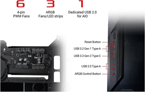 ASUS ROG Z11 Mini-ITX Gaming-Gehäuse mit patentiertem 11 Grad Neigungsdesign - Schwarz - Bild 5 von 8